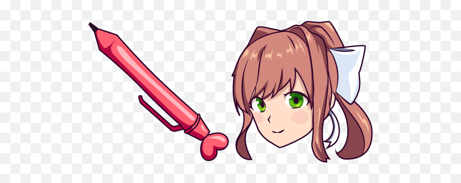 Doki Literature Club Monika Cursor - Monika Cursor Png,Monika Transparent