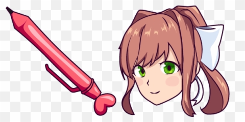 Doki Literature Club Monika Cursor - Monika Cursor Png,Monika Transparent