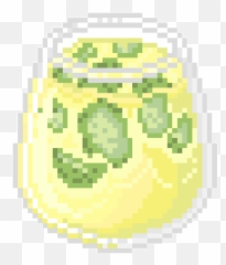Download Pixel Food Kawaii Lemon Lemonade Mojito Green - Png