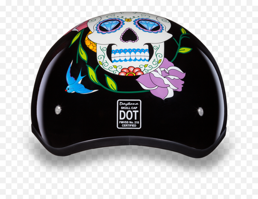 Daytona Helmets - Dot Approved 12 Shell Helmets Skull Cap No Visor Skull Half Helmets Harley Davidson Helmet Png,Icon Skeleton Skull Motorcycle Helmet