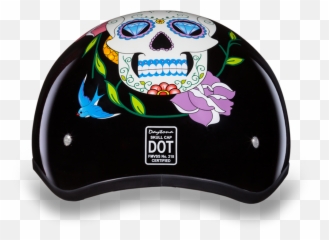 Daytona Helmets - DOT Approved 12 Shell Skull Cap No Visor Half Harley Davidson png