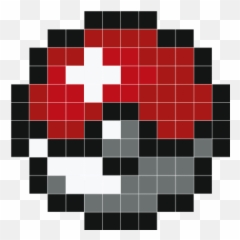 Download Pokemon Ball - Pixel Pokeball No Background Full Easy Art png