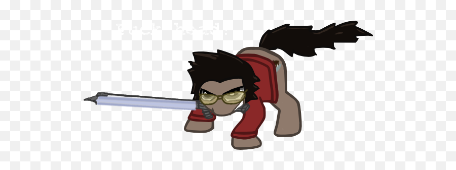 No More Heroes Ponified Safe - Cartoon Png,Travis Touchdown Png