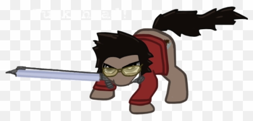 No More Heroes Ponified Safe - Cartoon Png,Travis Touchdown Png