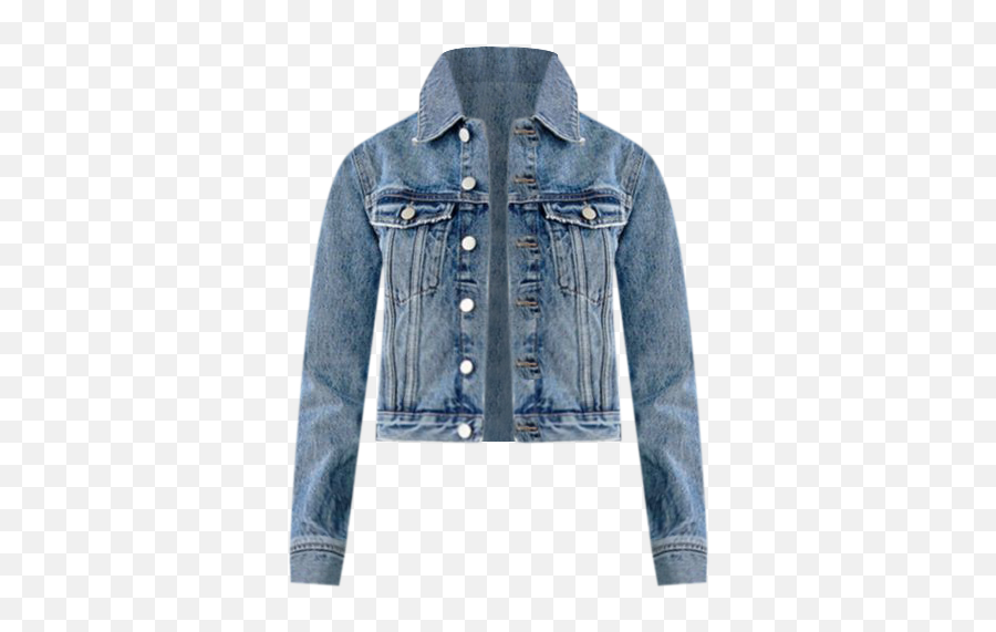 Vika Shrunken Denim Jacket In Kolding - Long Sleeve Png,Eileen Fisher Icon Coat