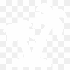 Palm Tree 2 Icon - White Png