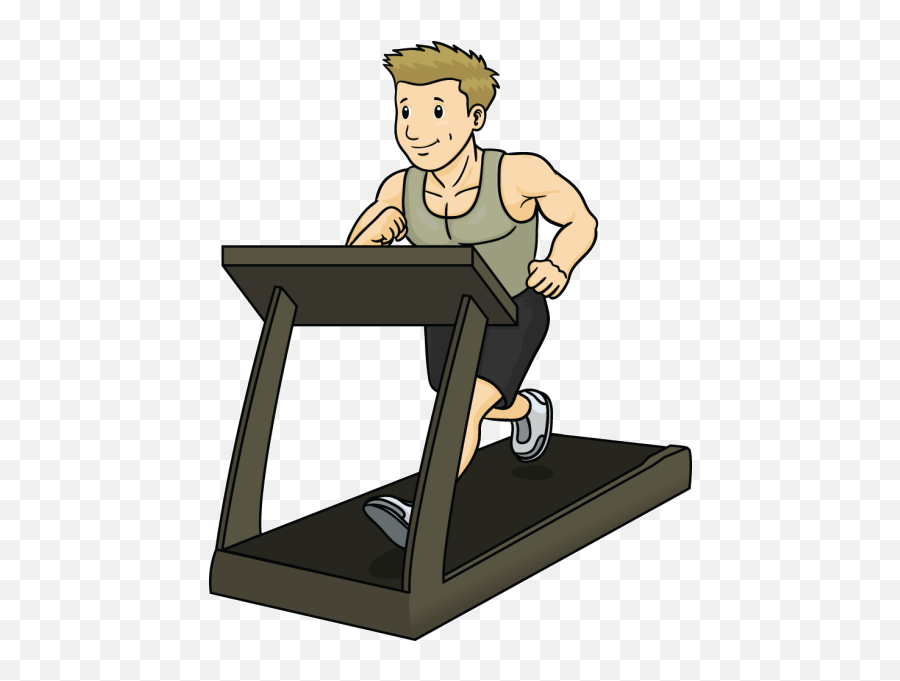 Treadmill Icon - Clip Art Library Cartoon Person Exercising Png,Icon Treadmill