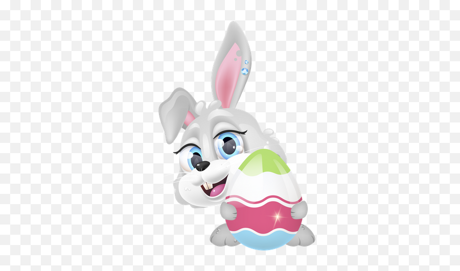 Best Premium Cute Grey Easter Bunny Illustration Download In - Cartoon Png,Kawaii Bunny Icon