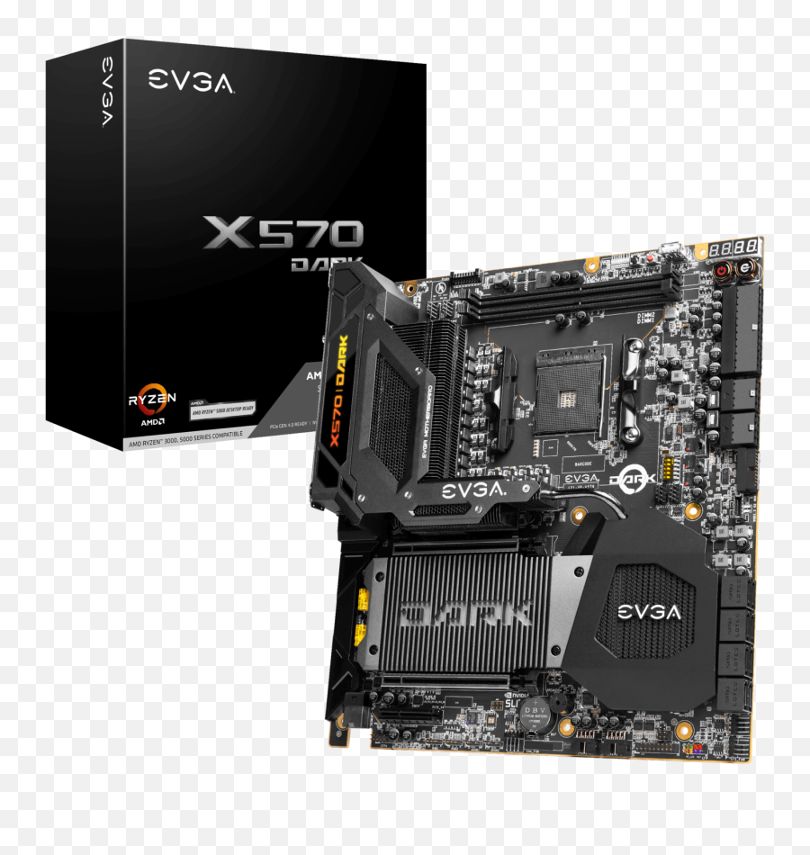 Evga Unleashes The X570 Dark Motherboard For Amd Ryzen Cpus - Evga Motherboard X570 Dark Png,Forza Horizon 3 Desktop Icon