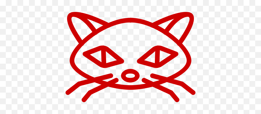 Red Cat Icon Png Symbol - School Bag Line Icon,Red Fox Icon
