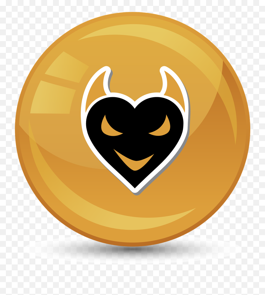 Devil Halloween Heart - Free Vector Graphic On Pixabay Devil Yellow Black Logo Png,Devil Icon