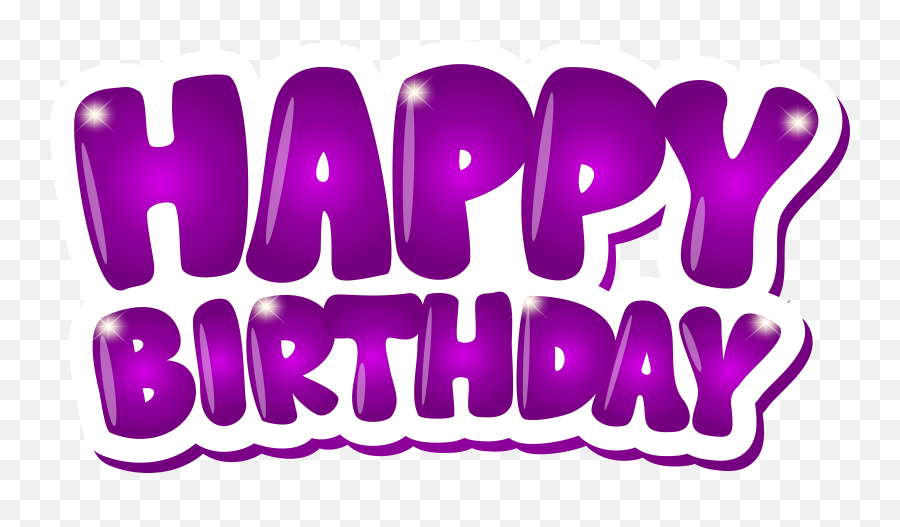 Happy Birthday Purple Clipart Png Transparent