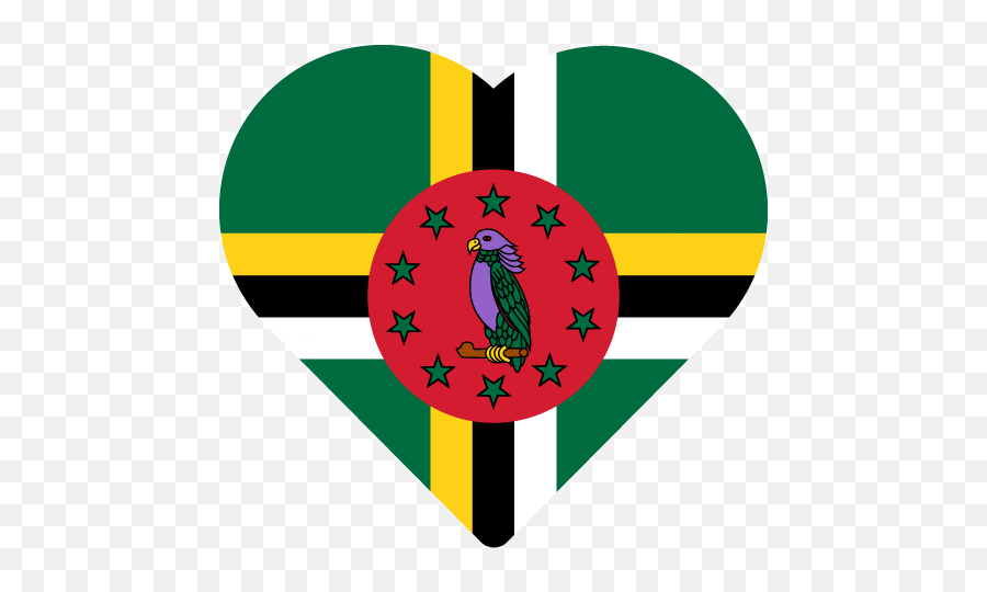 Vector Country Flag Of Dominica - Heart Vector World Flags Dominica Flag Png,Real Heart Icon