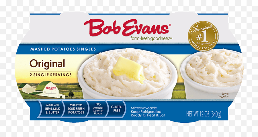 Bob Evans Original Mashed Potatoes Single Serve - Bob Evans Bob Evans Mashed Potatoes Png,Mashed Potatoes Png