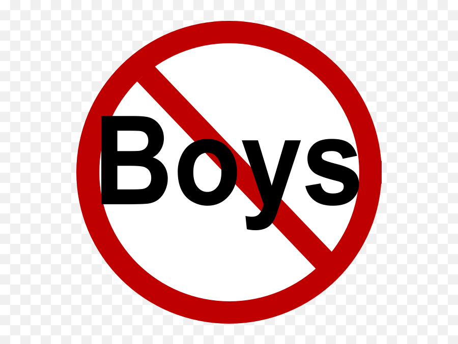 No Boys Clip Art - Vector Clip Art Online No Boys Sign Transparent Png,Boys Png