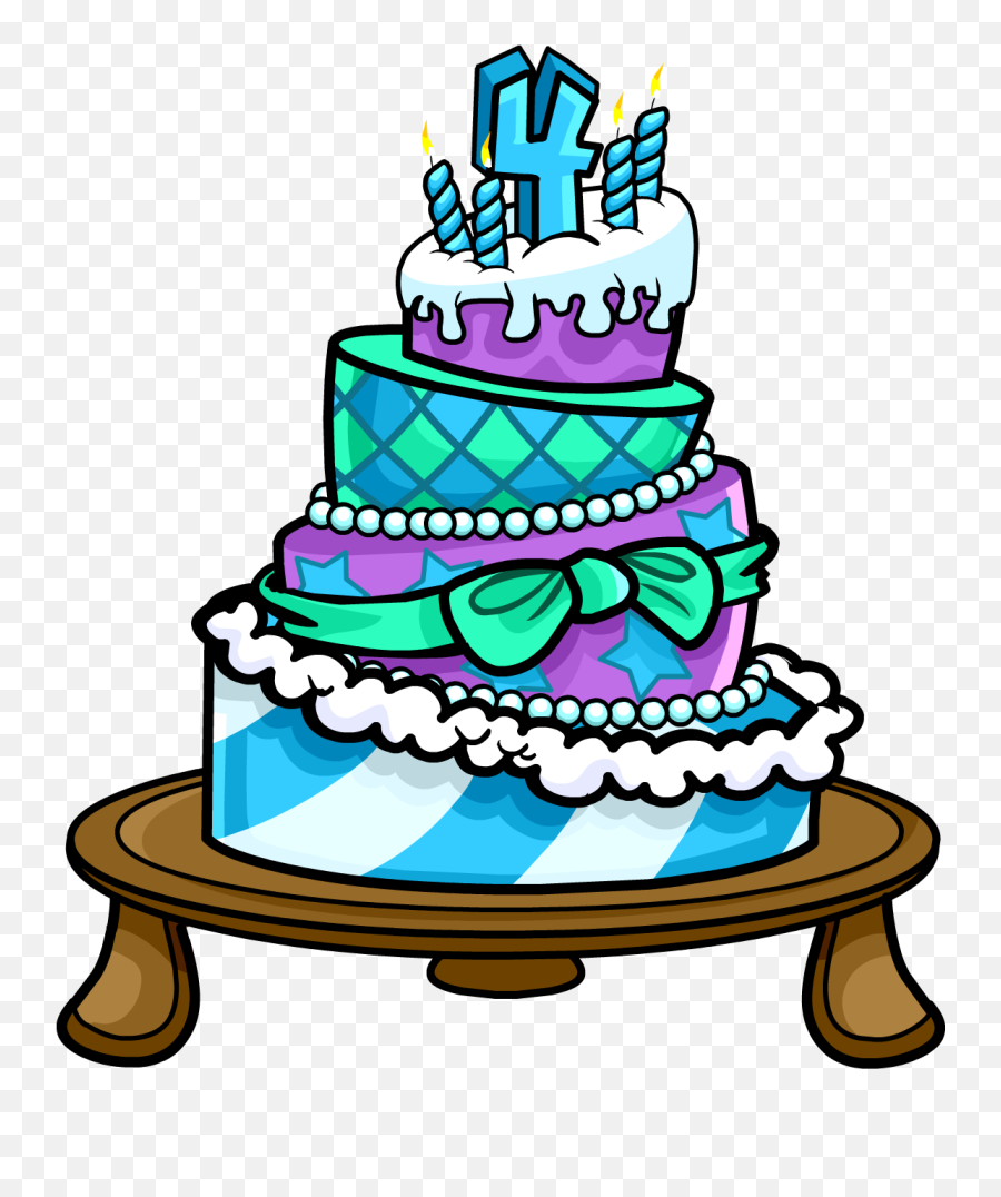 Download Happy Birthday Cake Png - 4th Birthday Cake Clipart,Happy Birthday Cake Png