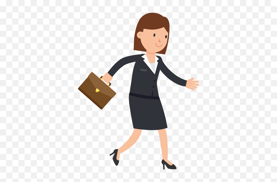 Woman Walking With Suitcase - Woman Walking Cartoon Transparent Png,Woman Walking Png