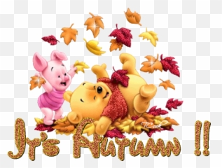 Free Animated Clipart Falling Leaves - Baby Winnie The Pooh png