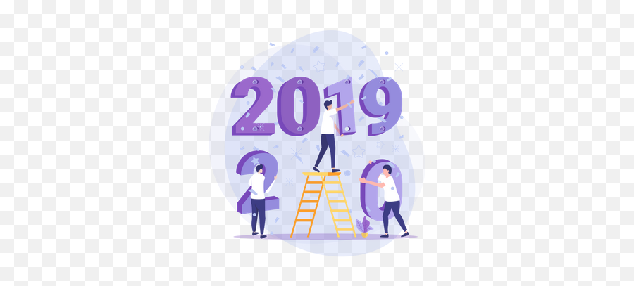 Premium 2019 Happy New Year Background Illustration Download - Graphic Design Png,Happy New Year Transparent Background