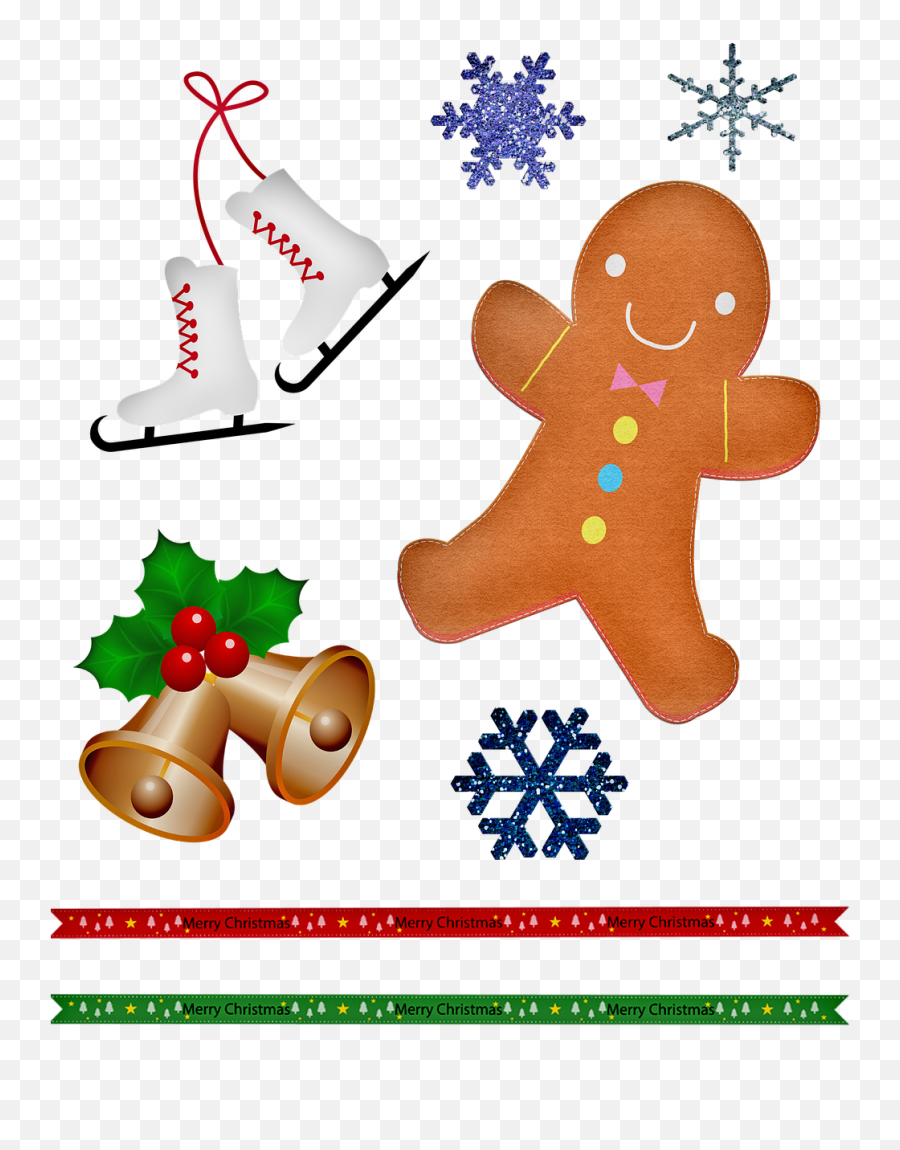 Gingerbread Man Bells Christmas - Free Image On Pixabay Christmas Day Png,Gingerbread Man Png