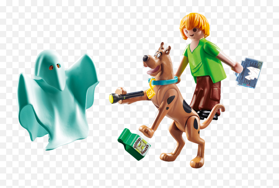 Download Playmobil Scooby U0026 Shaggy With Ghost Action Figure - Playmobil Scooby Doo Toys Png,Shaggy Png