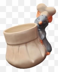 Rare Ceramic Ratatouille Utensil Holder Planter Disney - Mouse Png,Ratatouille Png