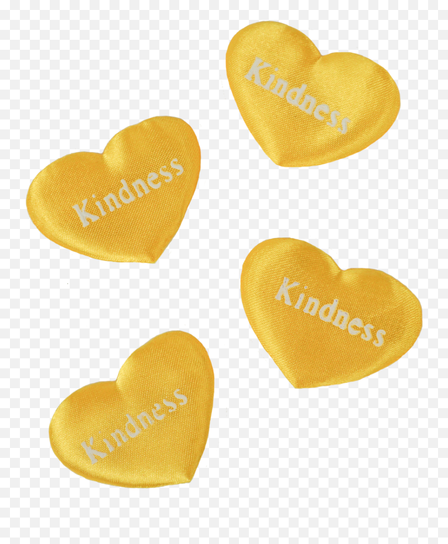 Kindness Png - Yellow Printed Heart U201ckindnessu201d 250pcs Per Heart,Yellow Heart Png