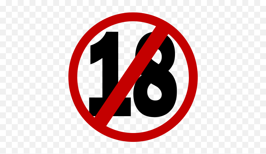 No 18 - Age Restriction Under 18 Png,18+ Png