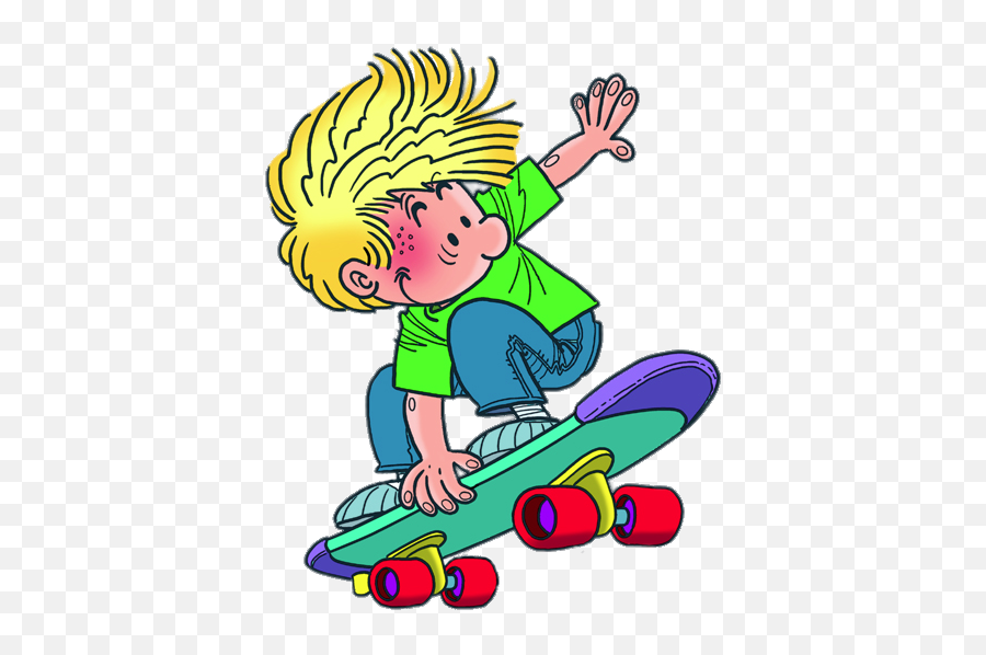 Cedric Riding His Skateboard Png Image - Skateboard Deck,Skateboarder Png