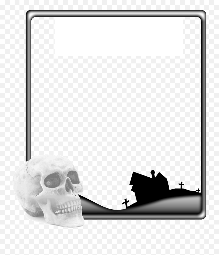 Skull Frame Halloween - Free Vector Graphic On Pixabay Skull Frame Png,Halloween Frame Png