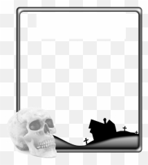 Skull Frame Halloween - Free vector graphic on Pixabay Png