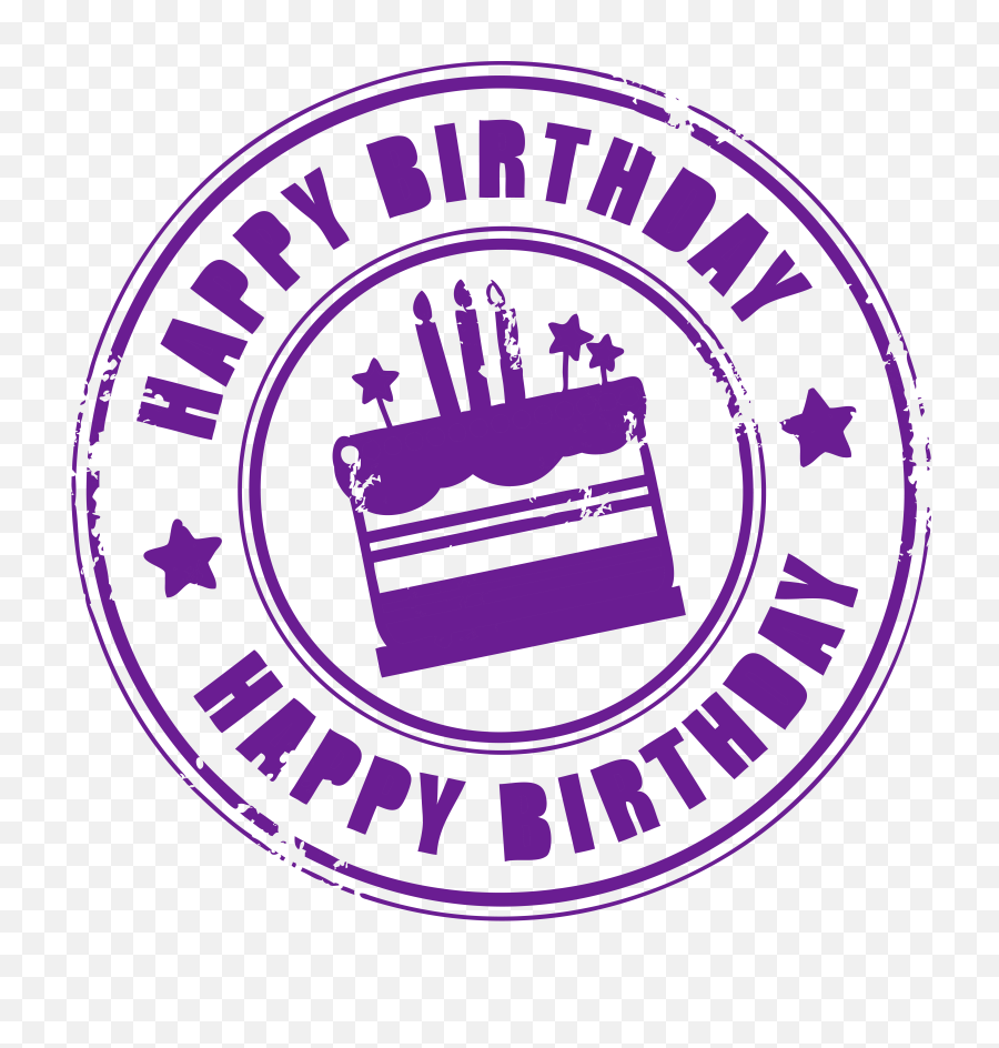 Happy Birthday Clip Art Writing - Transparent Happy Birthday Stamp Png,Happy Birthday Logo