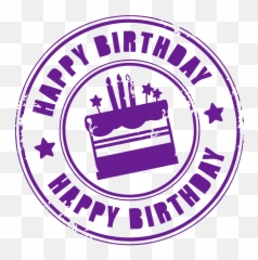 Happy Birthday Clip Art Writing - Transparent Stamp Png