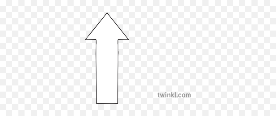 Arrow Pointing Up Black And White Illustration - Twinkl Arrow Pointing Up White Png,Pointing Arrow Png