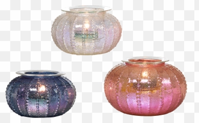 Glass Sea Urchin Tealight Holder Trio - Partylite Sea Urchins Png,Sea Urchin Png