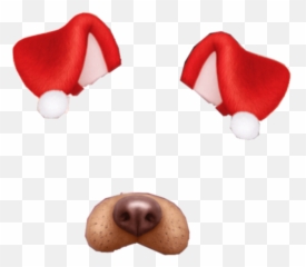 Christmas Snapchat Snapfilter Sticker - Nariz De Perro De Snapchat Png,Dog Filter Png
