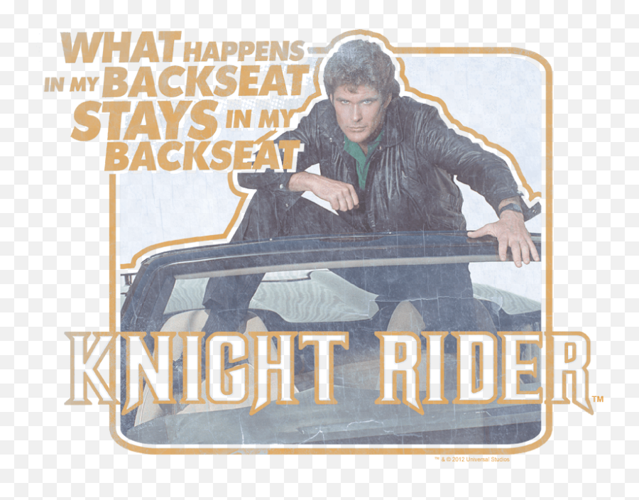 Knight Rider Back Seat Menu0027s Heather T - Shirt Photo Caption Png,Knight Rider Logo