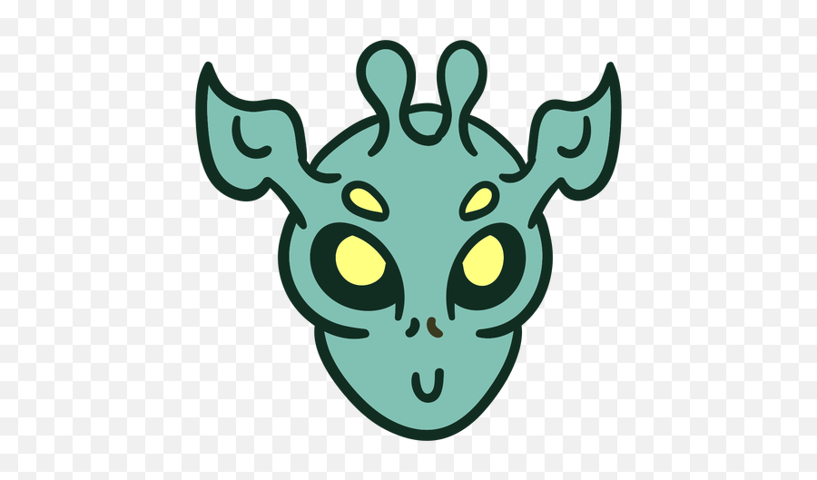 Alienu0027s Head Colorful Horns Stroke - Transparent Png U0026 Svg Alien With Horns Svg,Horns Transparent