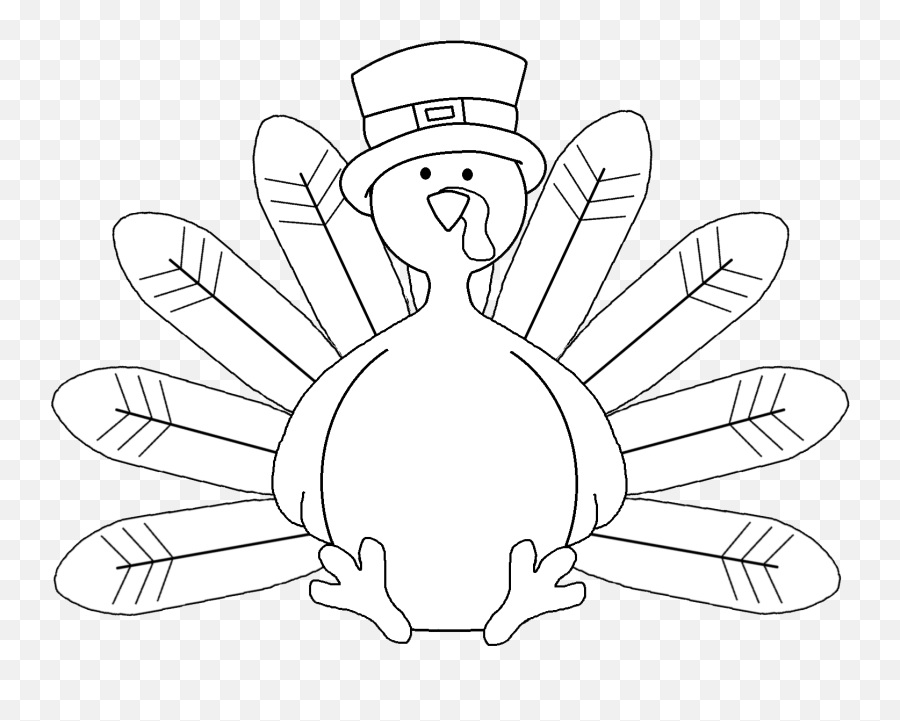 Library Of Thanksgiving Image Free Transparent Background - Turkey Coloring Page Clipart Png,Thanksgiving Clipart Transparent
