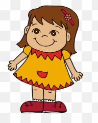 Pink Little Girl Silhouette Clipart - Png