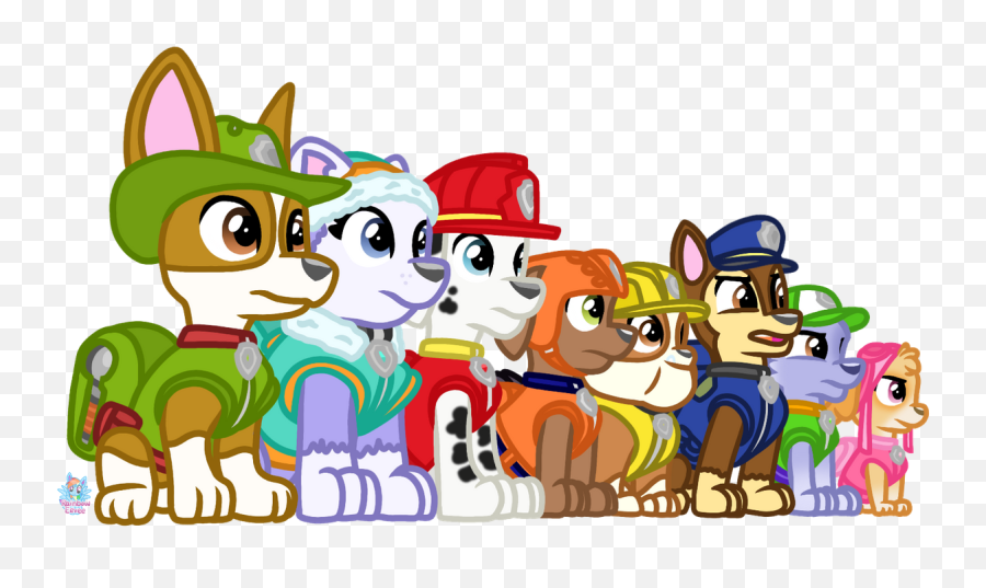 All Paw Patrol Pups U2013 Rainbow Eevee Png Mart - Paw Patrol Pups Rainbow Eevee,Eevee Transparent