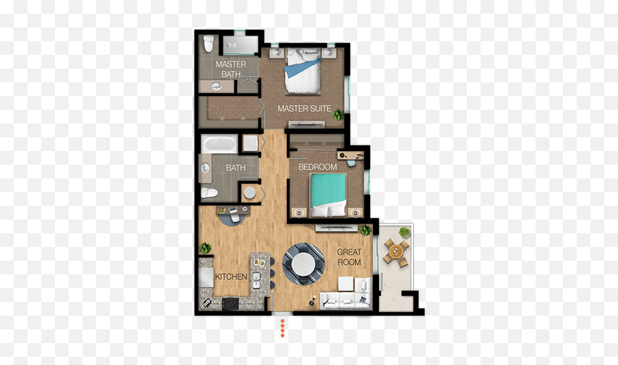 Navigator Two Bedroom Apartment - Vertical Png,Icon Apartments