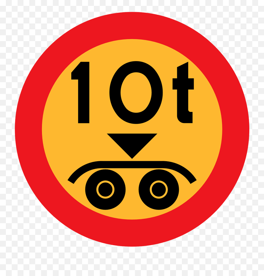 Weight Maximum 10 Tonnes Metric - Free Vector Graphic On Pixabay Traffic Sign Png,Metric Icon