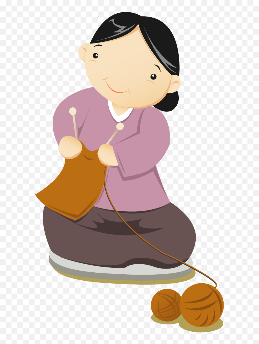 Download Women Vector Knitting Vecteur Hand - Painted Free Women Knitting Png,Knitting Png