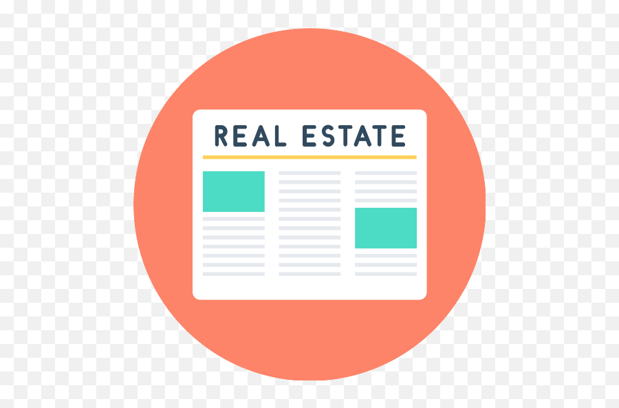 Real Estate Newspaper Png Icon - Png Repo Free Png Icons Circle,Newspaper Png