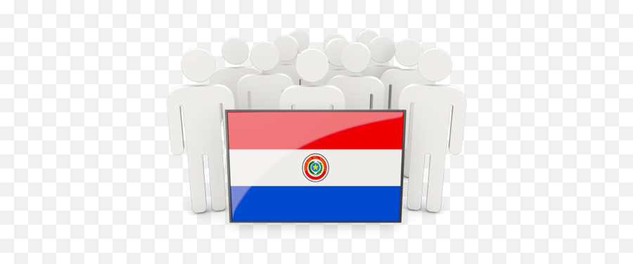 People With Flag Illustration Of Paraguay - Latvia Flag People Png,Un Flag Icon