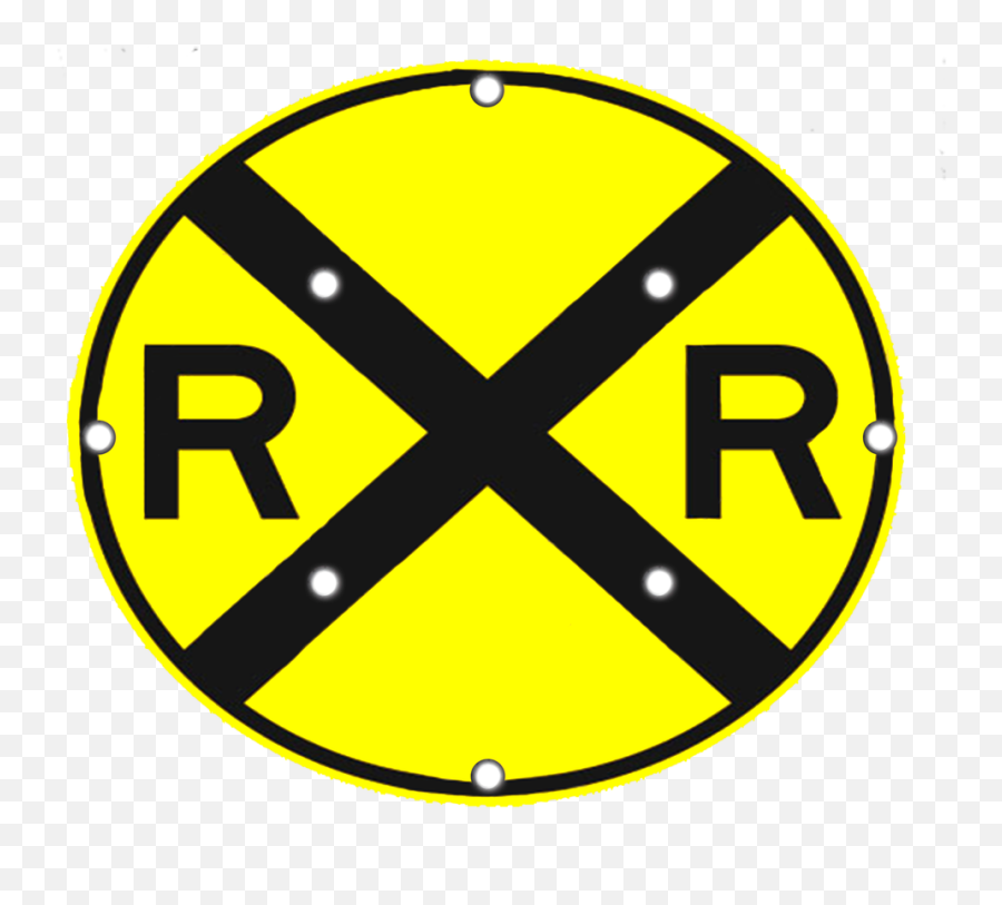 Flashing Led Railroad Advance Warning Sign W10 - 1 Symbol Of Railroad Crossing Png,Warning Icon Transparent