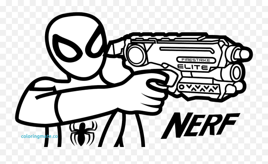 Coloring Nerf Guns Pages Excelent Gun Png Logo
