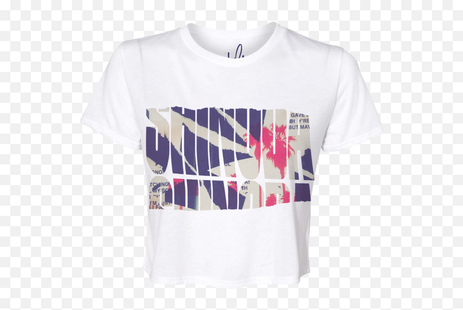 Palms Ripped Logo Cropped Ladies Tee Mike Shinoda - Active Shirt Png,Ripped Png