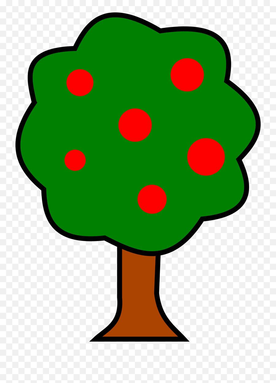 Download Hd Mango Tree Clipart - Simple Tree Arvore Com Frutas Png Desenho,Simple Tree Png